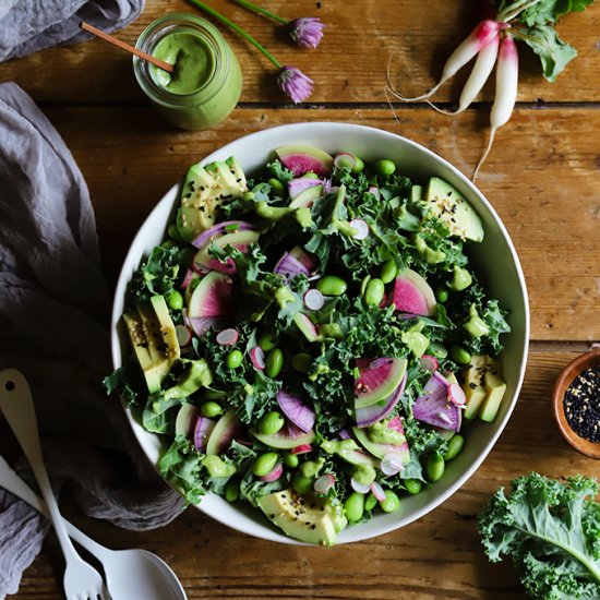 Radish Kale Salad