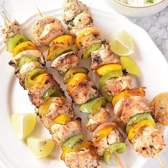 Greek Grilled Chicken Kabobs