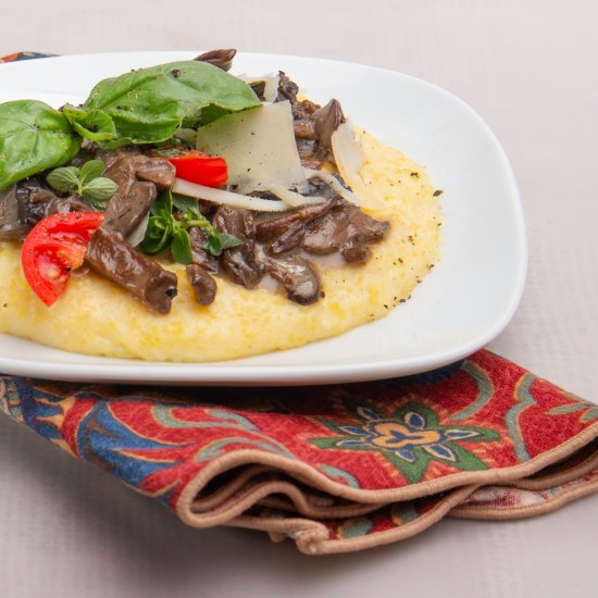 Creamy Polenta With Mushrooms