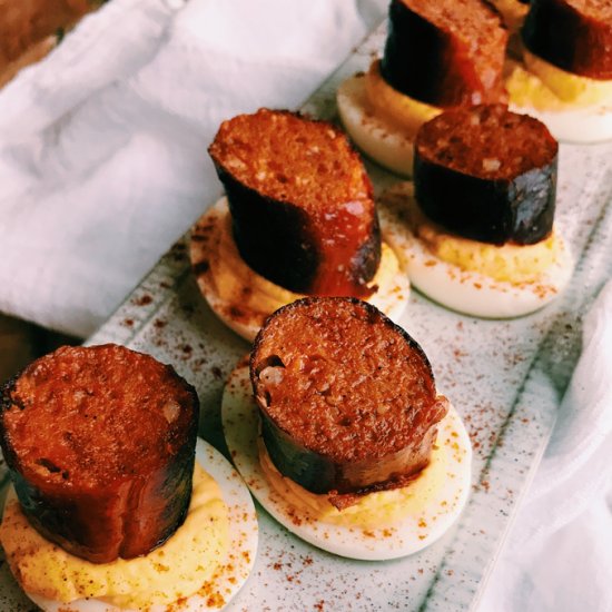 Deviled Eggs with Smoked Chorizo