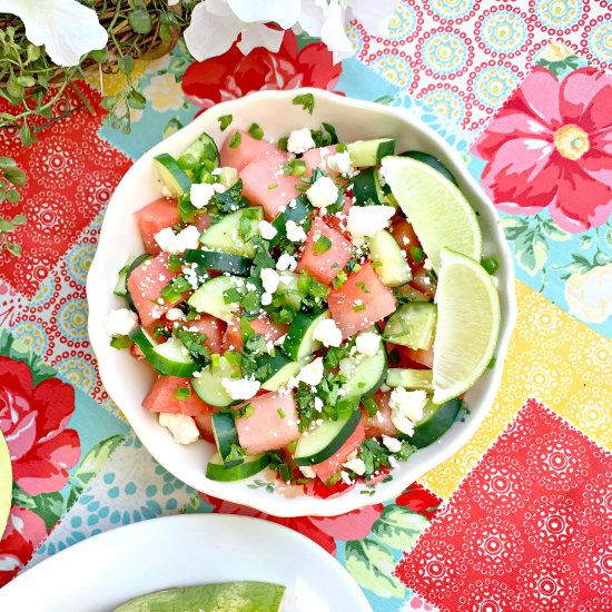 WATERMELON JALAPENO FETA SALAD