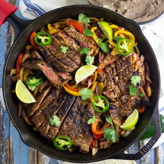 Easy Skirt Steak Fajitas