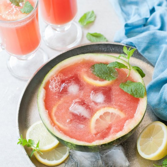 Watermelon mint lemonade