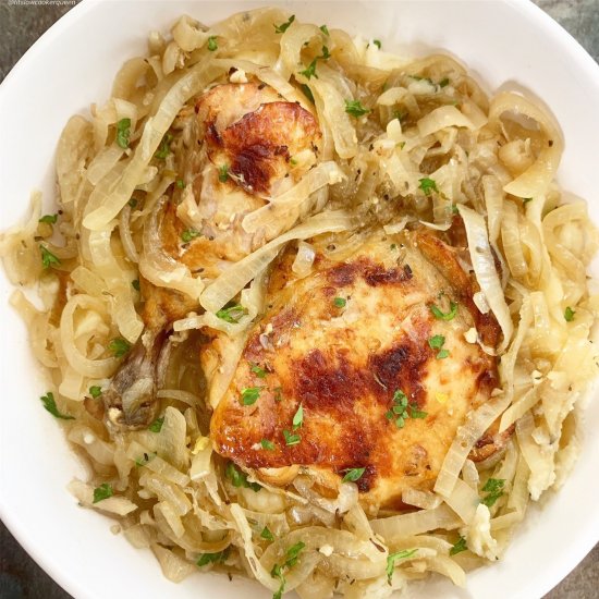 Slow Cooker French Onion Chicken