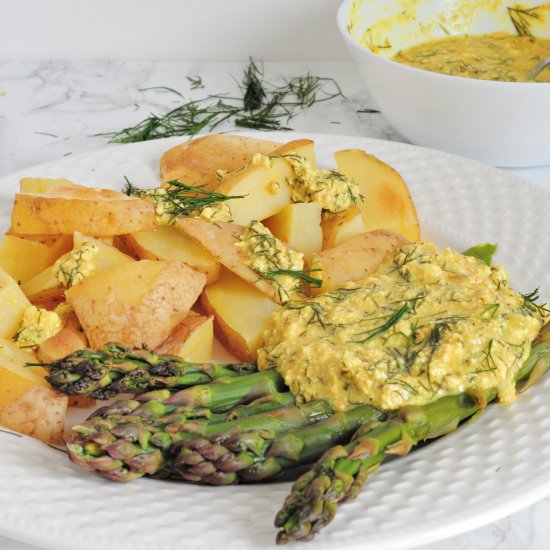 Asparagus in dill sauce