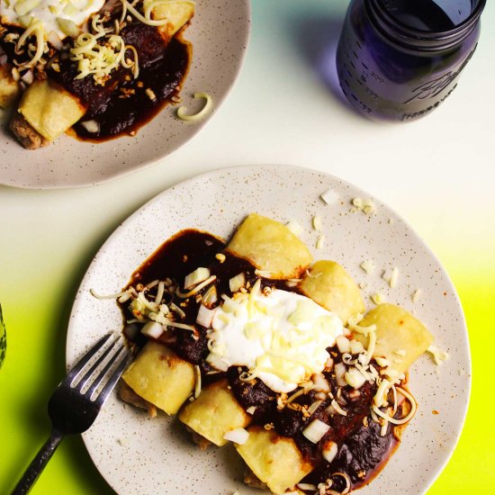 Refried Bean Enchiladas