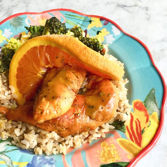 Honey-Mustard Orange Chicken