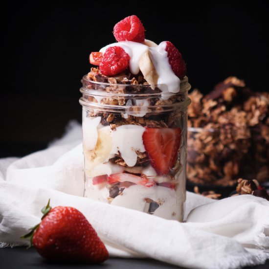 Vegan Berry Banana Parfait