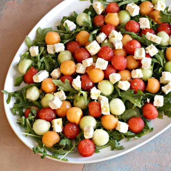 Melon Ball and Feta Salad