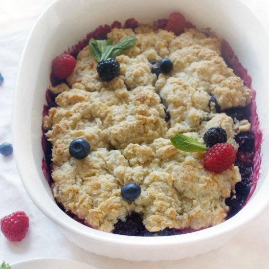 Mixed berry cobbler