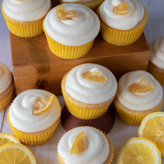 Vegan Lemon Cream Cheese Cupcakes