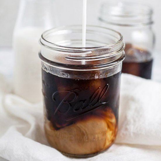 Cold Brew Coffee with Almond Milk