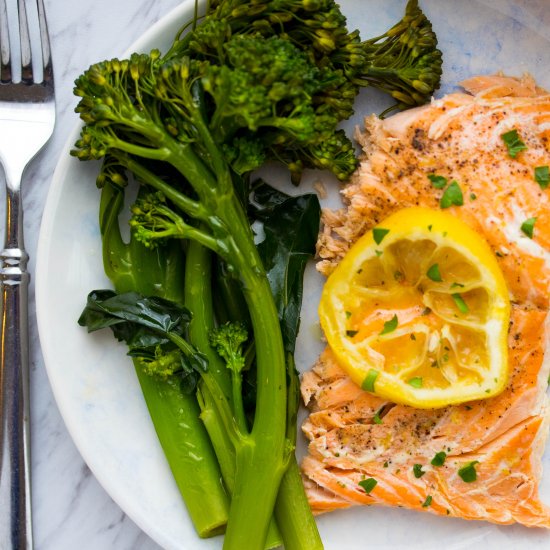 Lemon Garlic Grilled Salmon