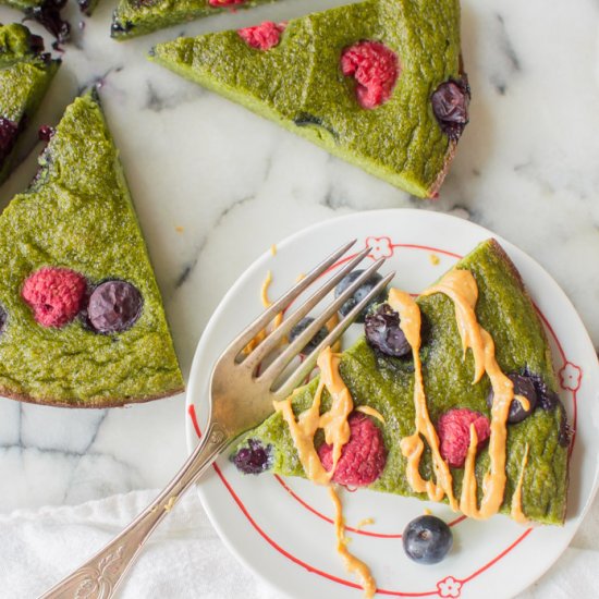 Banana-Spinach Pancake Pizza