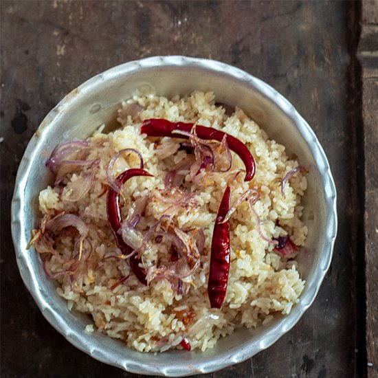 Birista Pulao aka Onion fried Rice