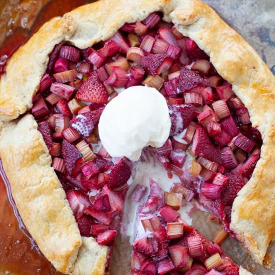 Strawberry Rhubarb Galette