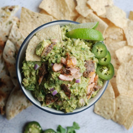 Cedar Planked Salmon Guacamole