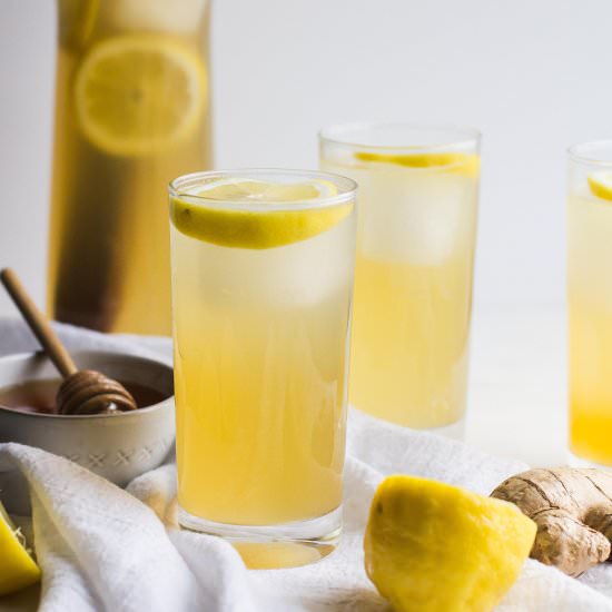 Ginger + Honey Sparkling Lemonade