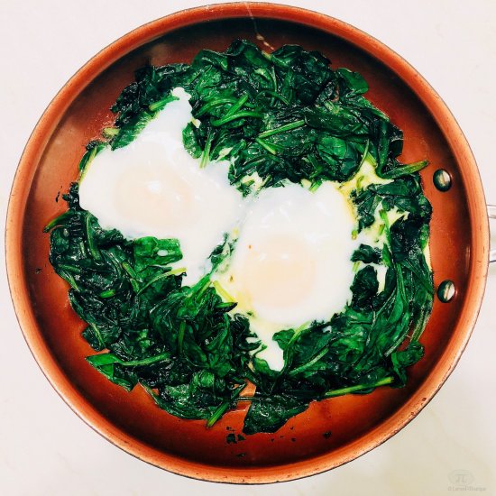 Herby Spinach Shakshuka for One