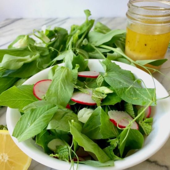 Spring Pea Shoot Salad