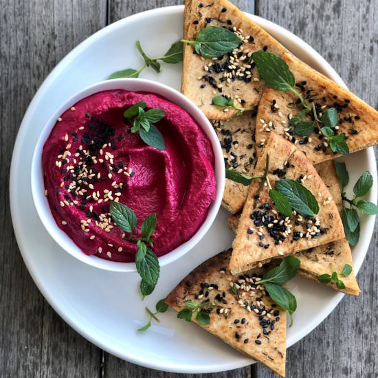 easy roasted beet dip