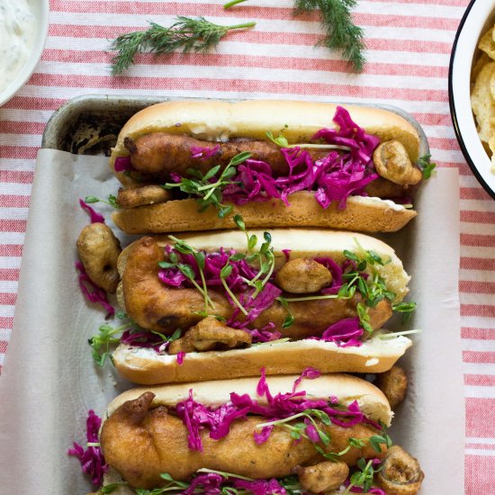 crispy fish dogs