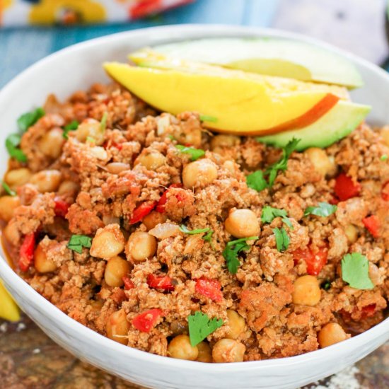 Healthy Mango Turkey Picadillo