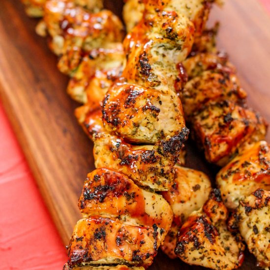 Puerto Rican Chicken Shish Kabobs