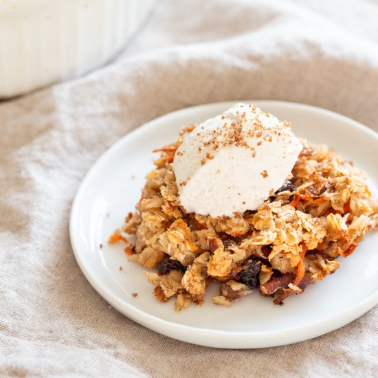 Carrot Cake Baked Oatmeal