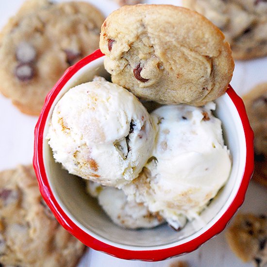 Baked / unbaked ice cream