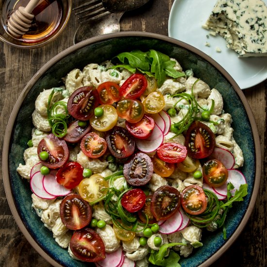 Garlic Miso Blue Cheese Pasta Salad