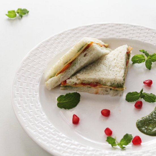 Vegetable cheese sandwich