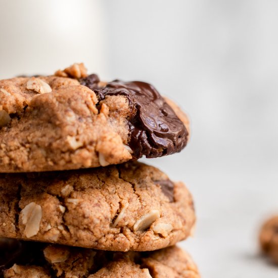 PB Oatmeal Chocolate Chunk Cookies