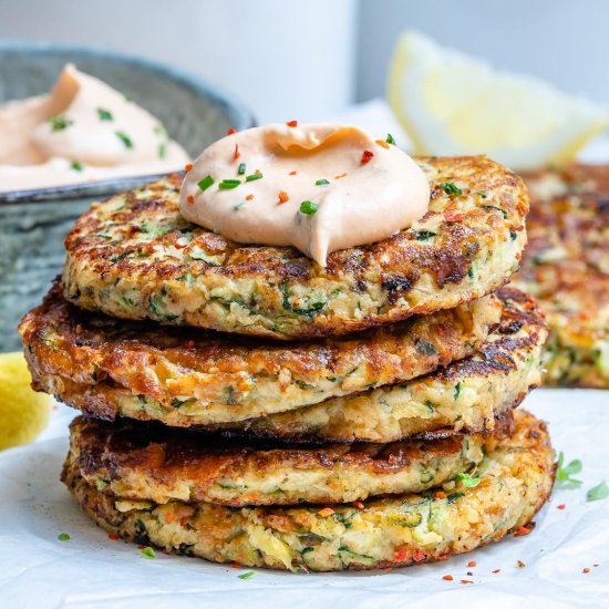 Cheesy Zucchini Fritters