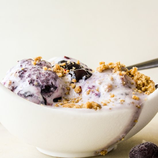 Blueberry Crumble Ice Cream