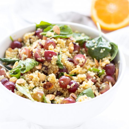 Grape & Spinach Quinoa Salad