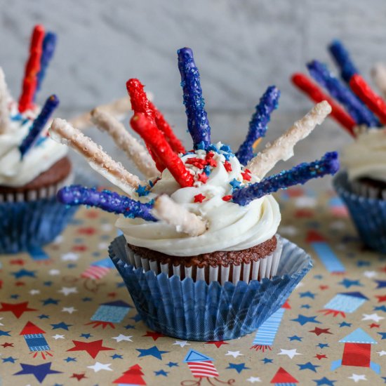 Fireworks Cupcake