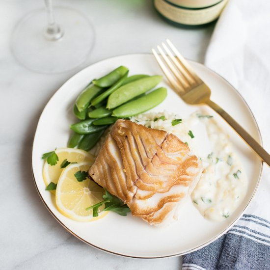 Black Cod with preserved lemon