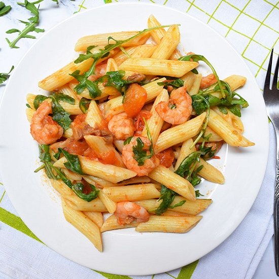 Prawns Rocket Pasta Recipe