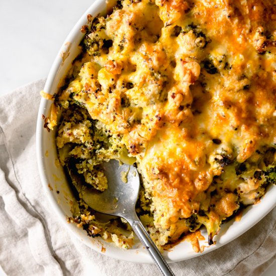 Healthy Chicken & Broccoli Hotdish