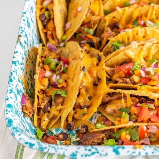 Crunchy Baked Chicken Tacos