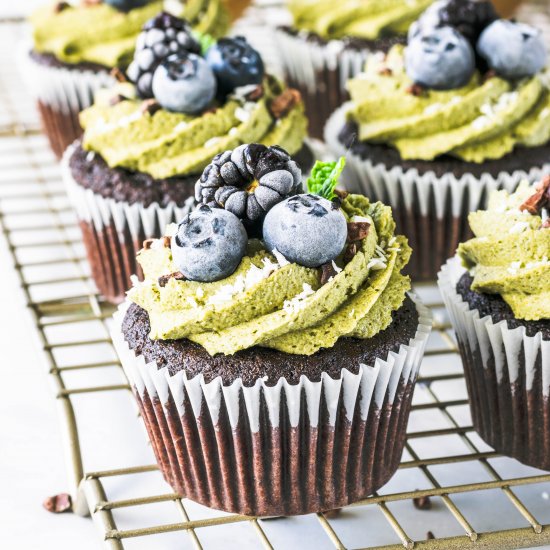 Green Smoothie Vegan Cupcakes