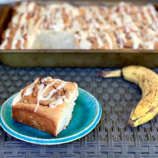 Vegan Banana Bread Cinnamon Rolls