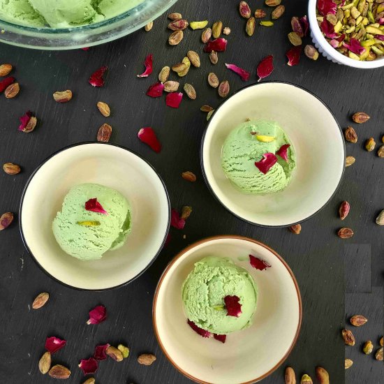 Pistachios Custard Ice Cream Recipe