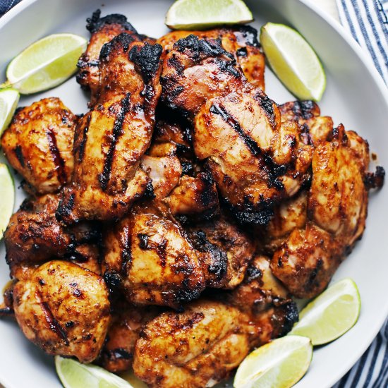 Grilled Chili Lime Chicken Thighs