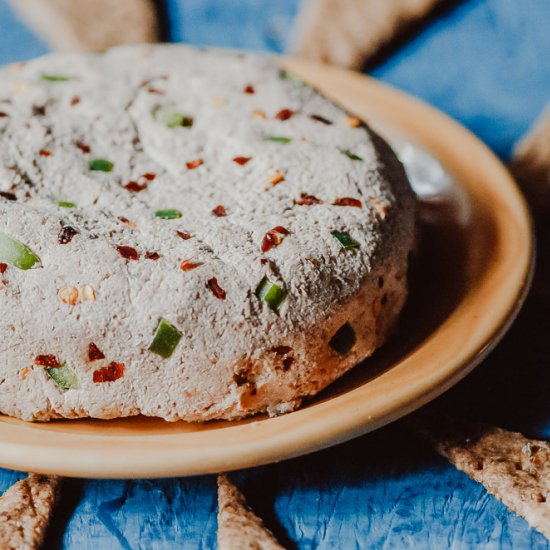 Vegan Pepper Jack Walnut Cheese