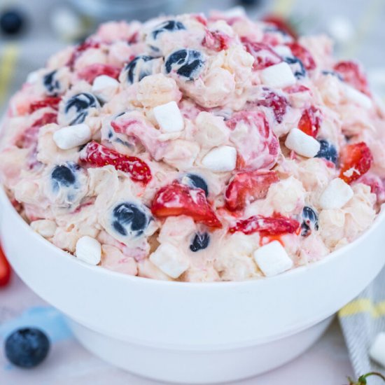 Red White and Blue Cheesecake Salad