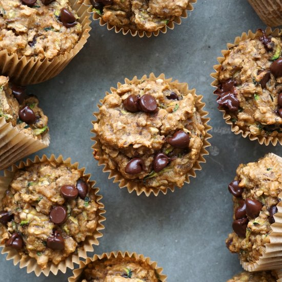 Zucchini-Chocolate Chip Muffins