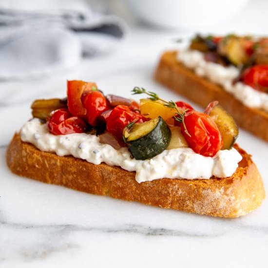 Easy Ratatouille Toasts