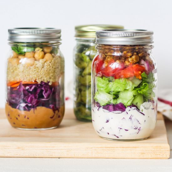 Vegan Mason Jar Salads